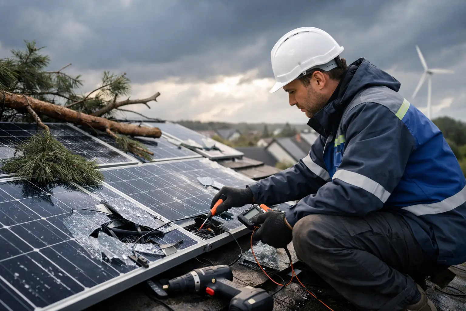 Home 26 PV-Anlage Reparatur nach Sturm richtig angehen