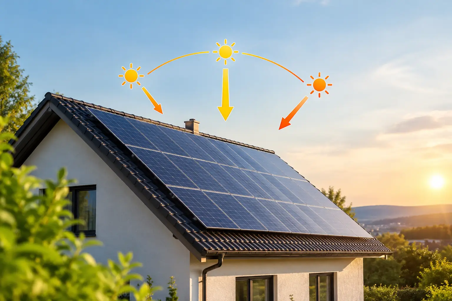 Home 26 Ost, West oder Südausrichtung bei PV-Anlagen